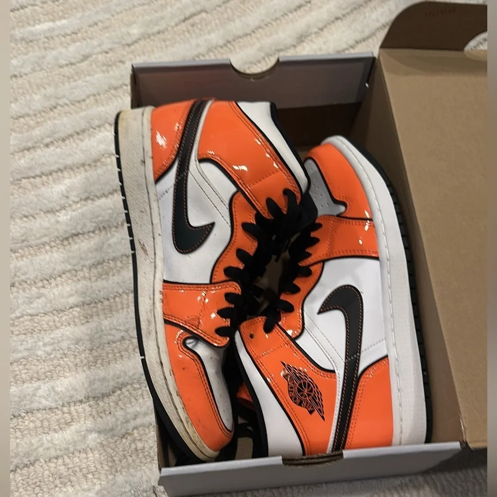 Nike Orange and White Sneakers